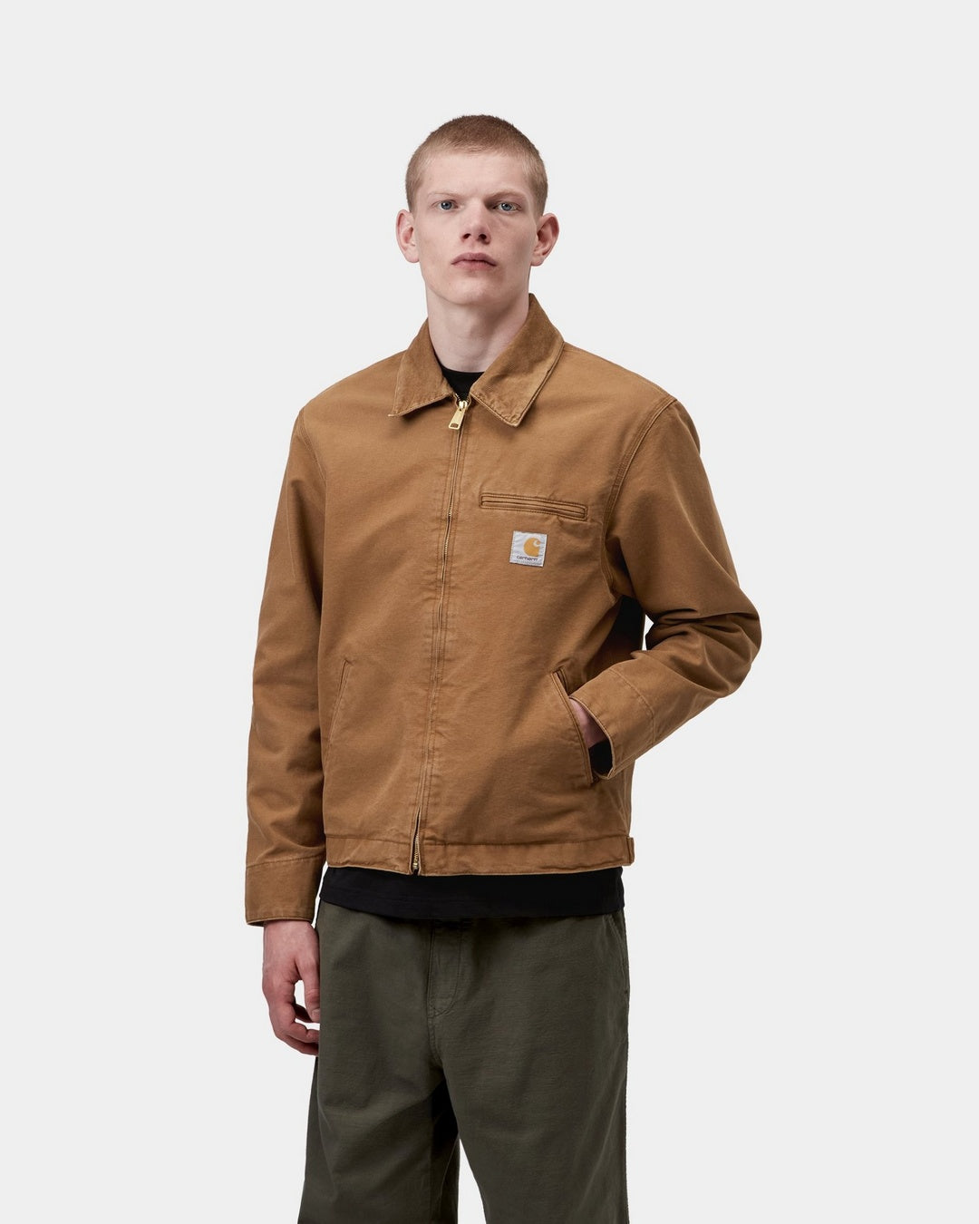 Carhartt WIP Detroit Jacket-Hamilton Brown / Hamilton Brown Hamilton Brown / Hamilton Brown detail view