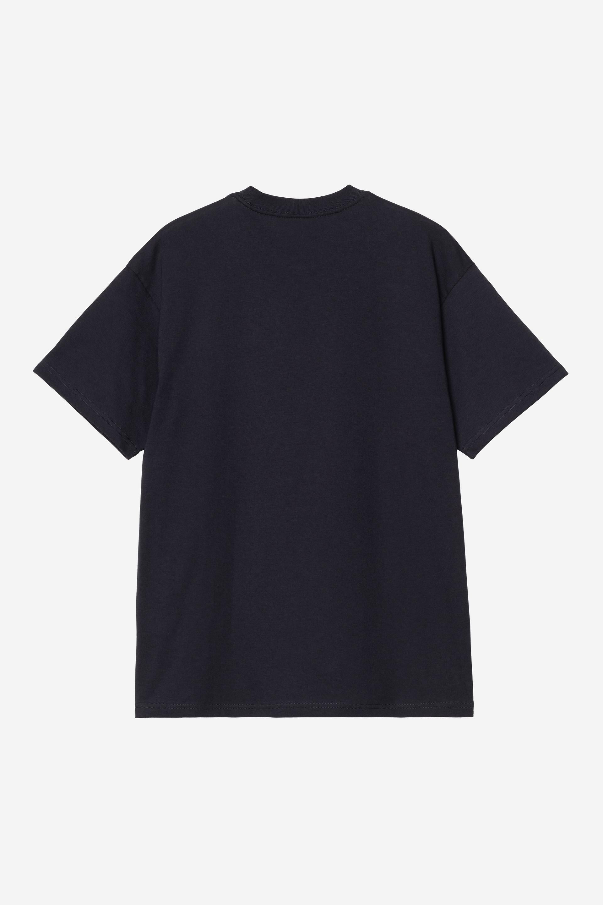 Carhartt WIP Short Sleeve Fairplay T-Shirt-Dark Navy Dark Navy back view