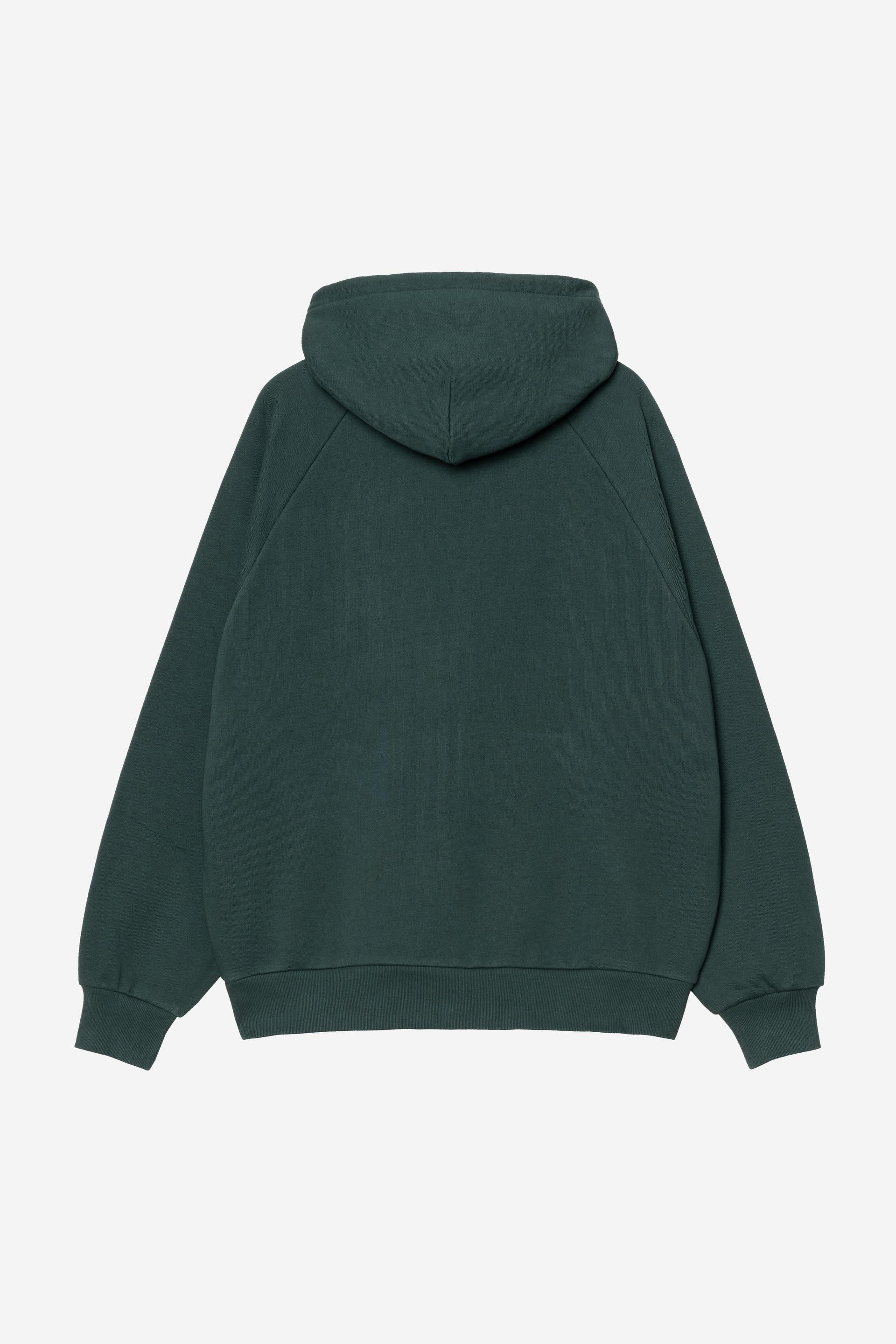 Men's Hooded Ray Sweat-Dark Fir-Ghost Back View