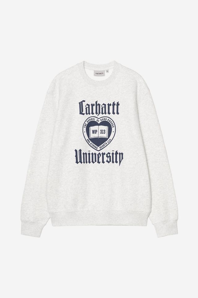 Carhartt WIP Schooling Sweat-Ash Heather Ash Heather back view