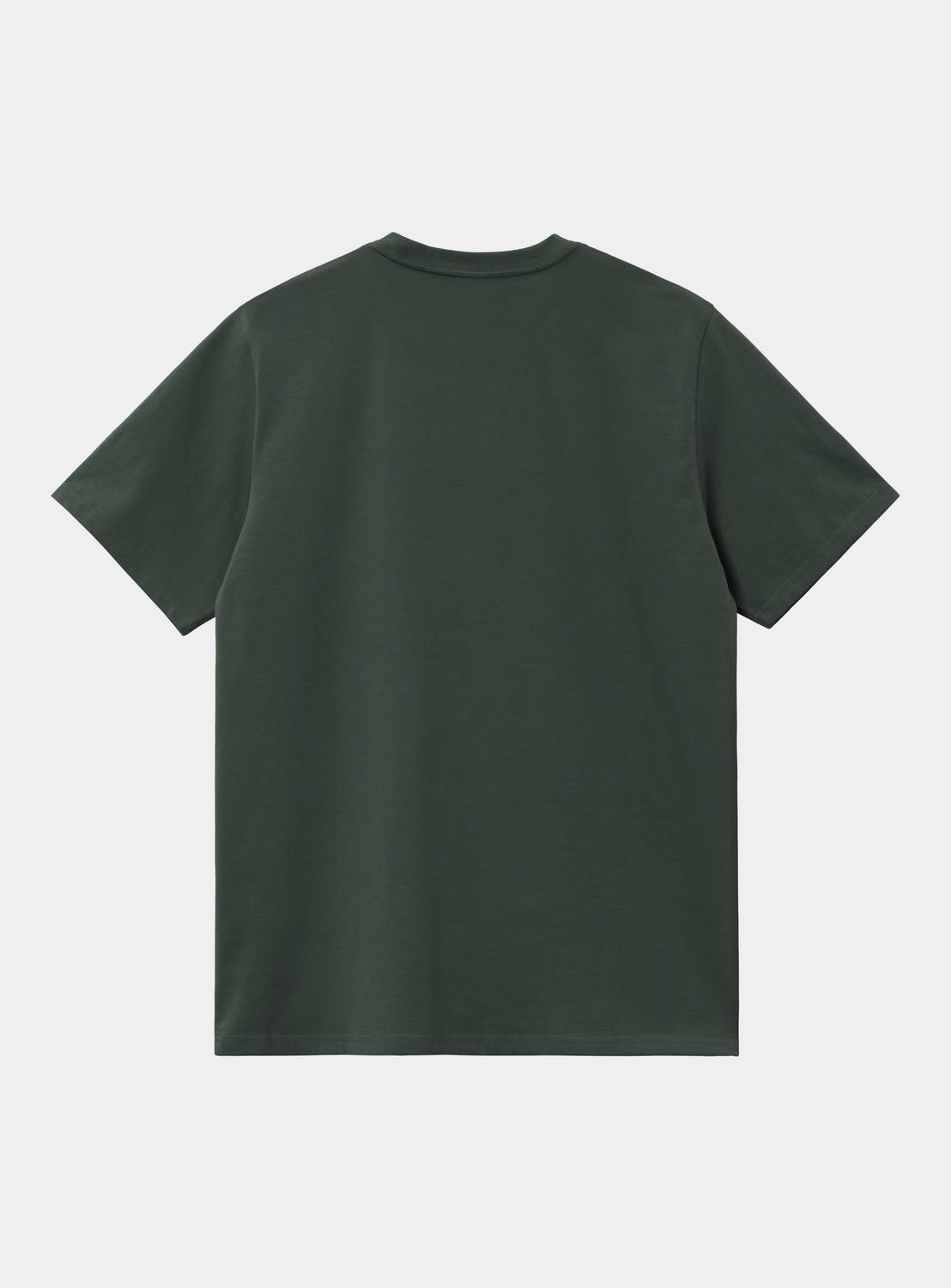 Carhartt WIP S/S Script T-Shirt in Dark Scarab / Palisander, back view of a short-sleeve T-shirt.