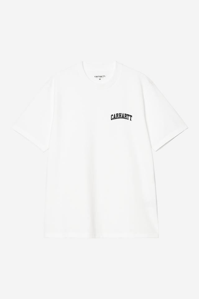 Carhartt WIP S/S University Script T-Shirt-White / Black White / Black back view