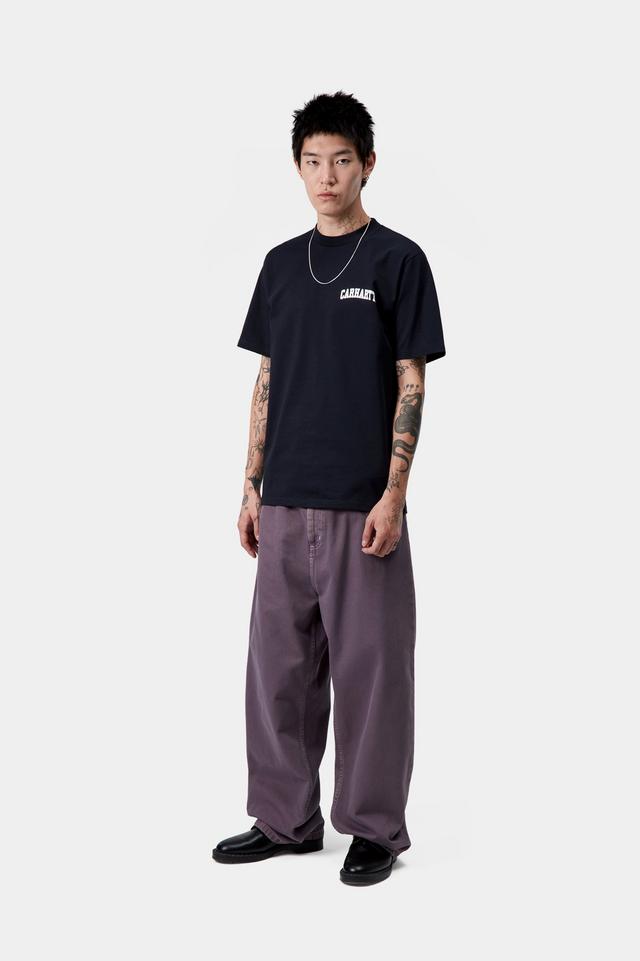 S/S University Script T-Shirt-Deep Night / White