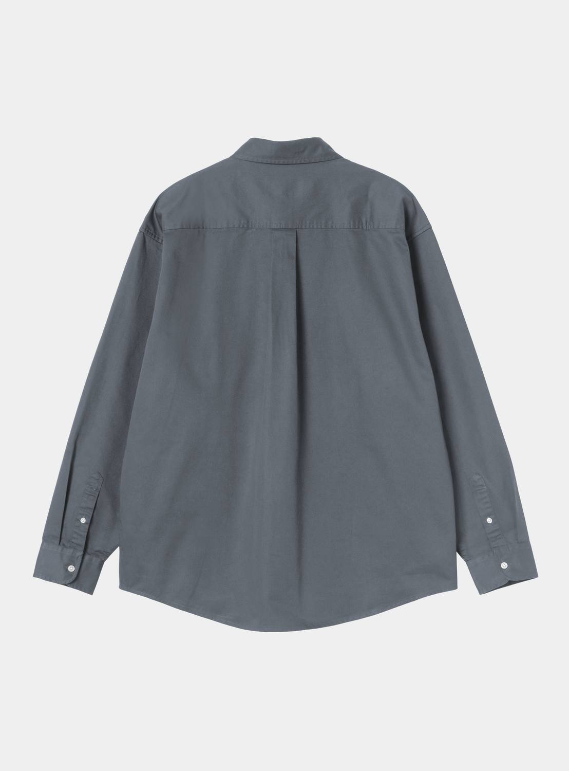 Carhartt WIP L/S OG Madison Shirt in Styx, back view, with long sleeves and button cuffs.