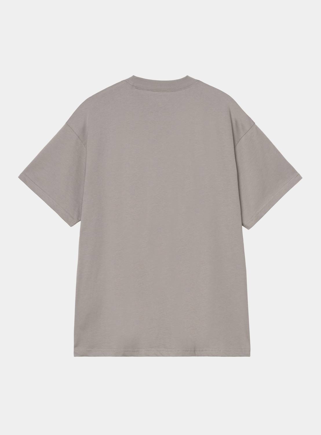 Carhartt WIP S/S Ice Fishing T-Shirt in Shady Grey, back view.