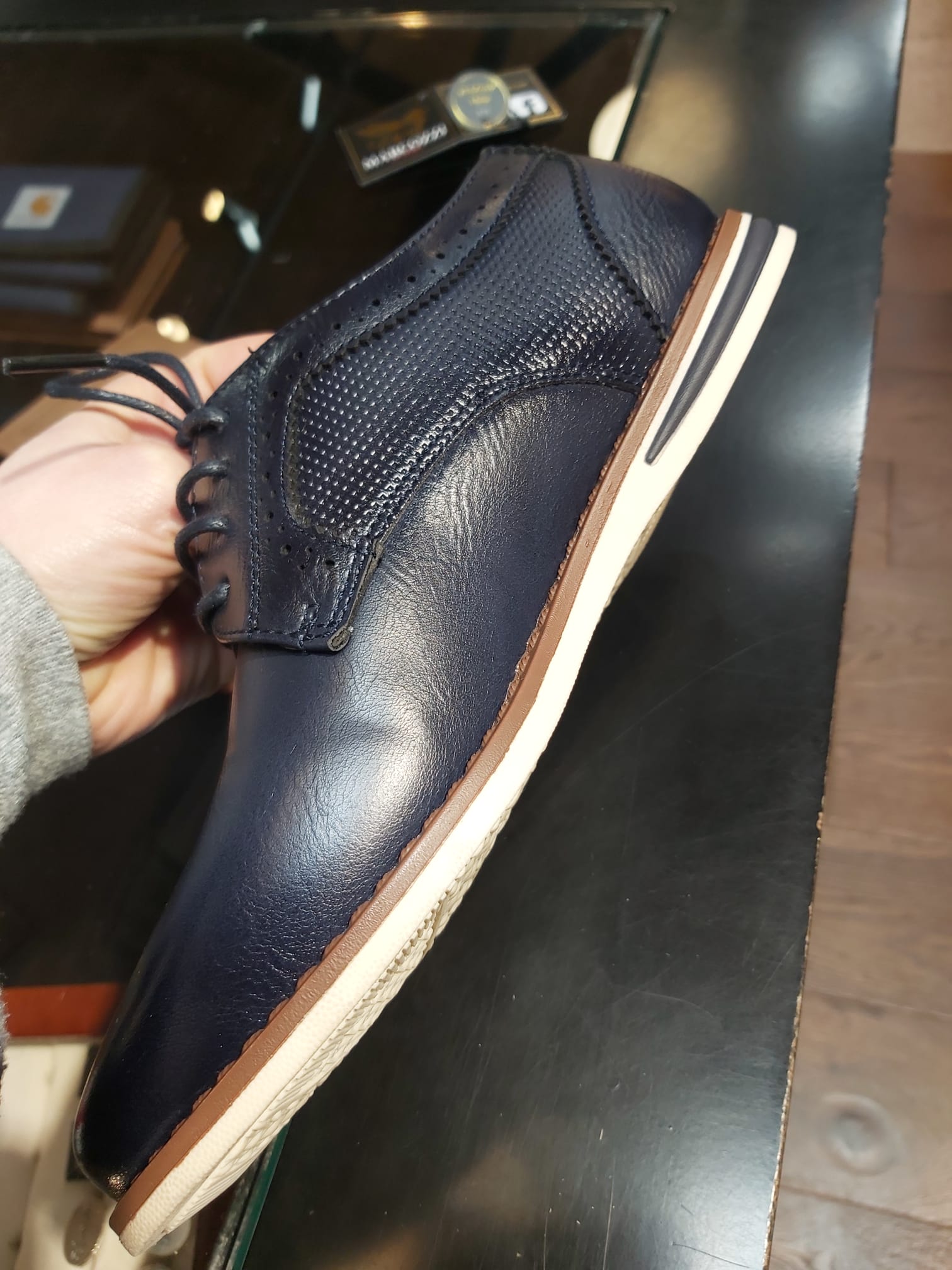 Boys Oslo Midnight Blue Shoe-Sole view