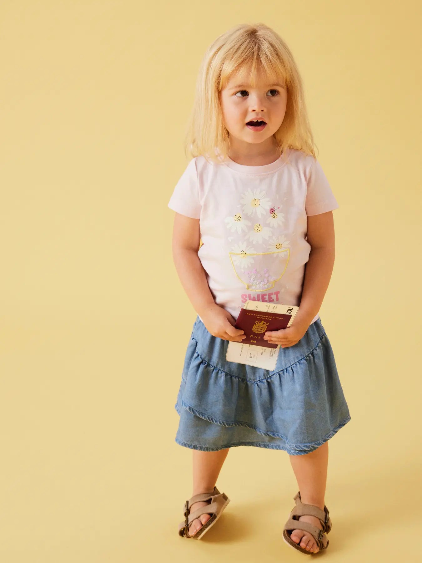 NAME IT Joline Short Sleeve Top Cradle Pink back view