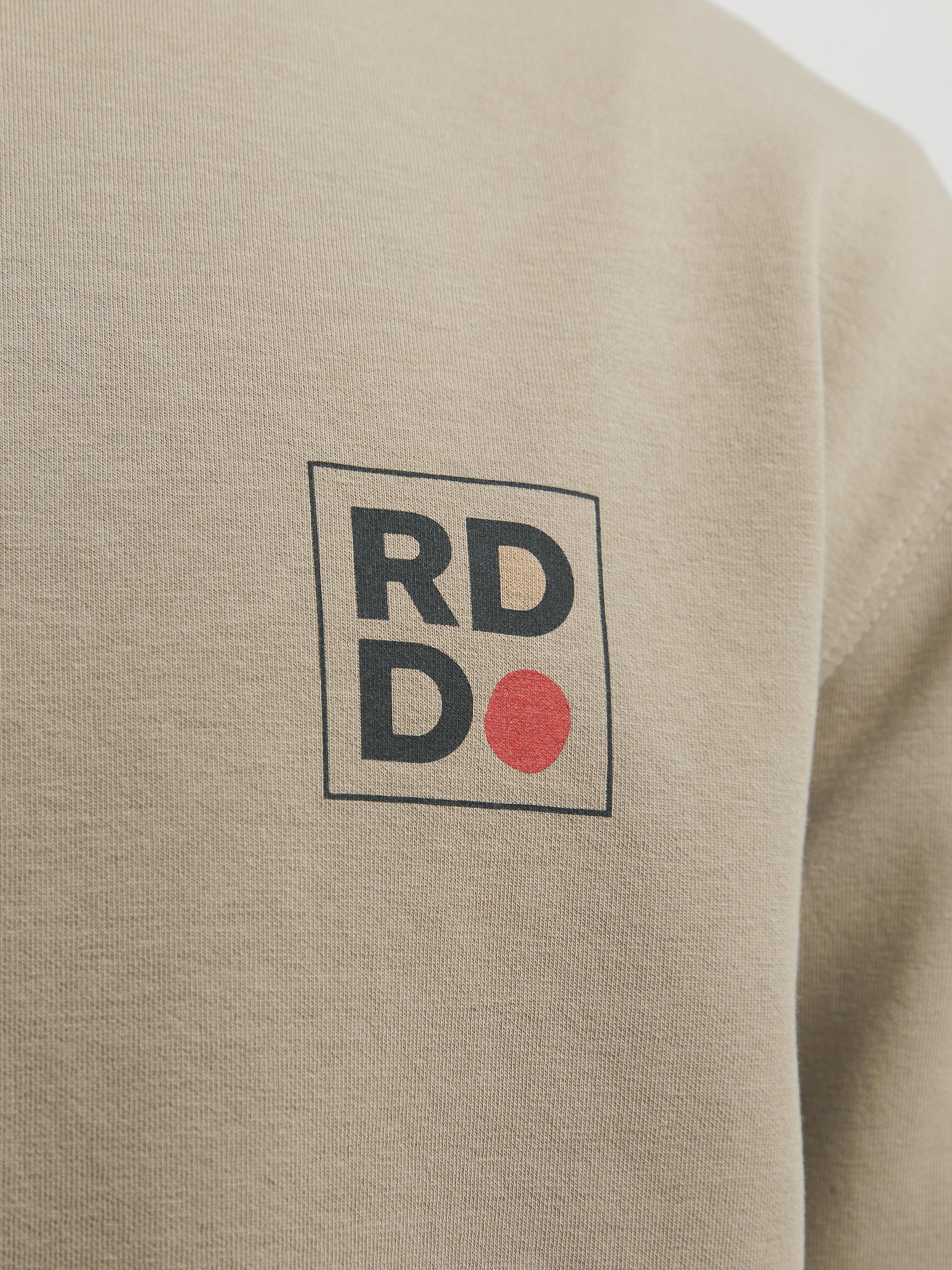 Men's Dean Sweat Crew Neck Long Sleeve - Greige-Logo View