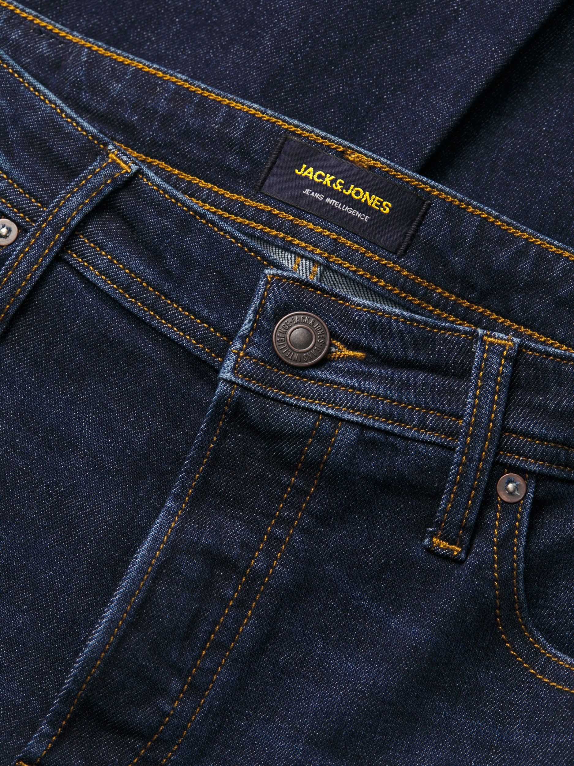 Jake 392 Bootcut Dark Wash Jean-Close up view