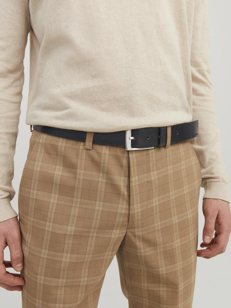JACK & JONES Stockholm Leather Black Belt Black detail view