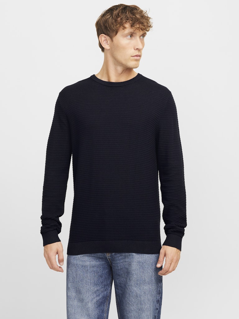JACK&JONES Otto Crew Neck Sky Captain Jumper SKY CAPTAIN front view