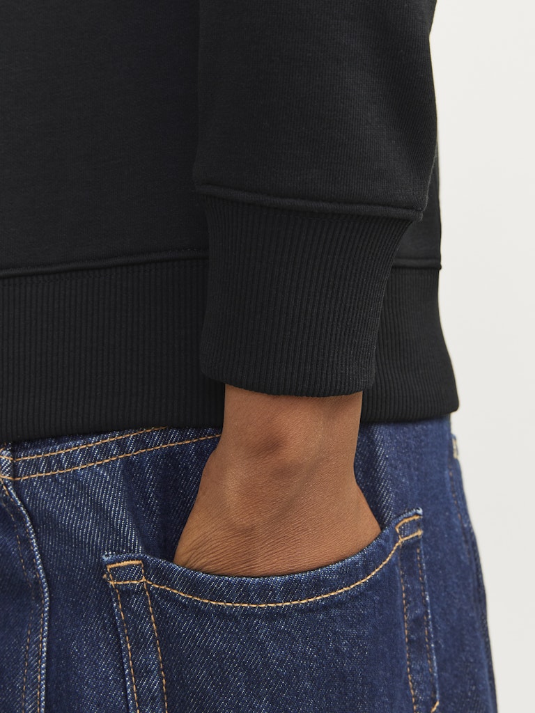 Outdoor Logo Sweat Crew Neck Junior-Black-Cuff View