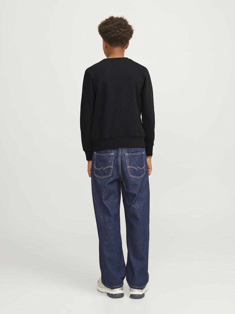 Outdoor Logo Sweat Crew Neck Junior-Black-Model Back View