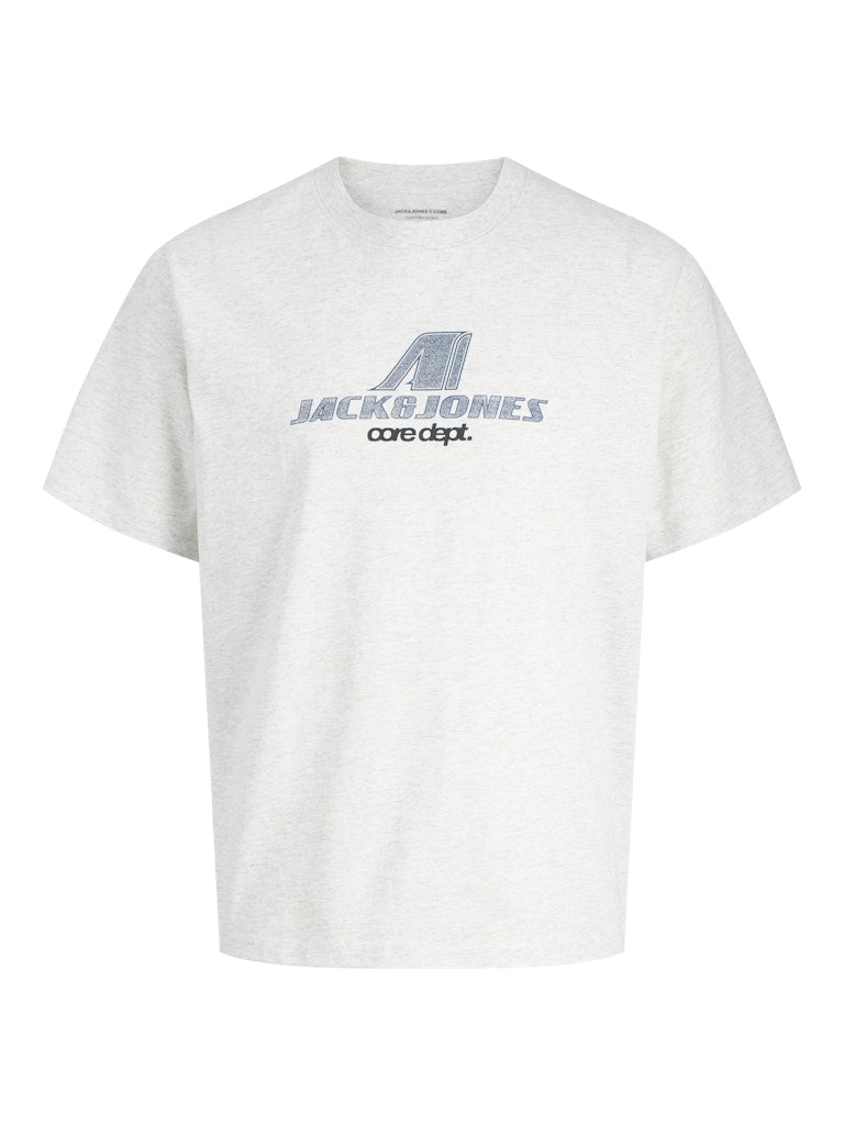 Tier Front Print Bright White Melange Tee