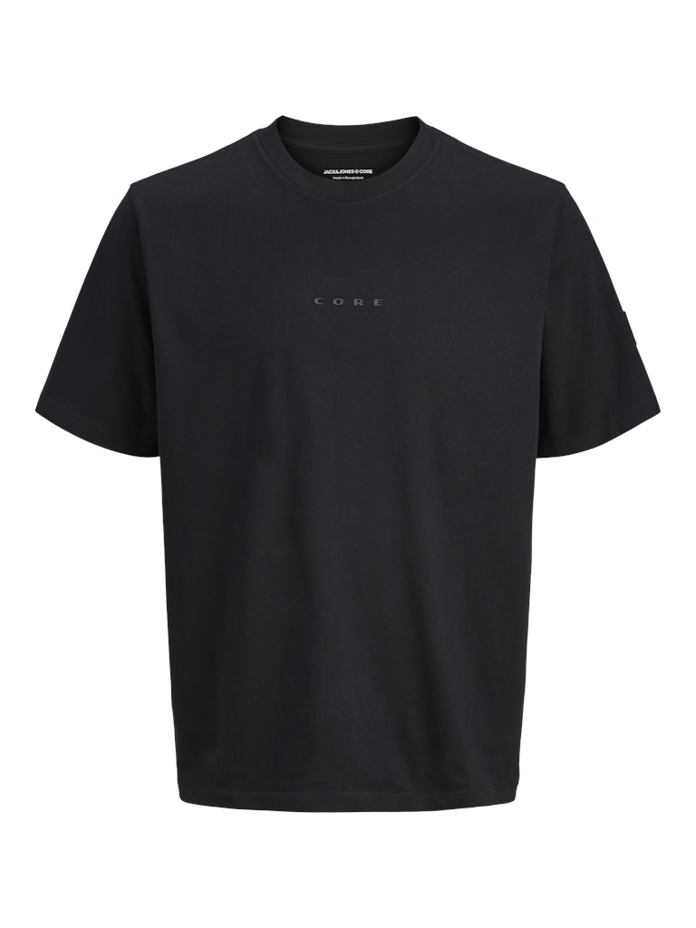 JACK JONES CORE Point Badge Core T-shirt-Black Black front view