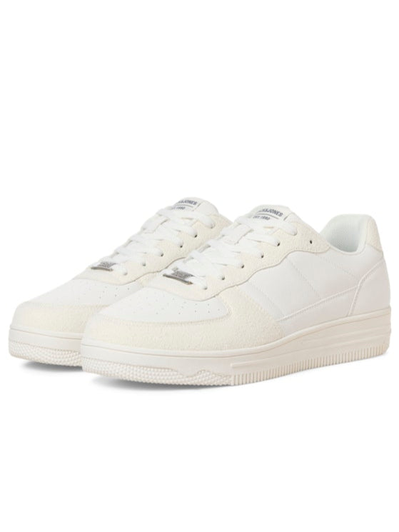 White sneakers on a white background
