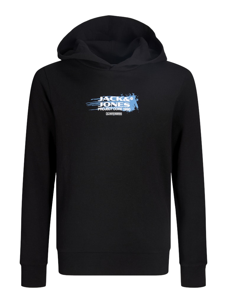 Jack Jones Youths Condor Sweat Hood Junior-Black Black detail view