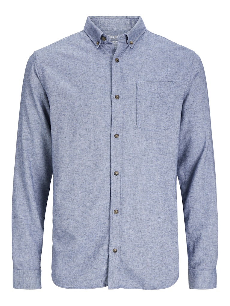 JACK & JONES Classic Faded Denim Melange Shirt Faded Denim back view