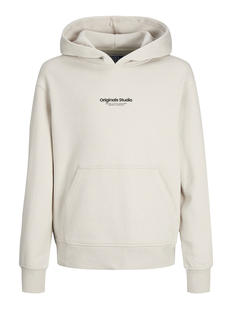 Boy's Vesterbro Sweat Hood Junior-Moonbeam-Ghost Front View