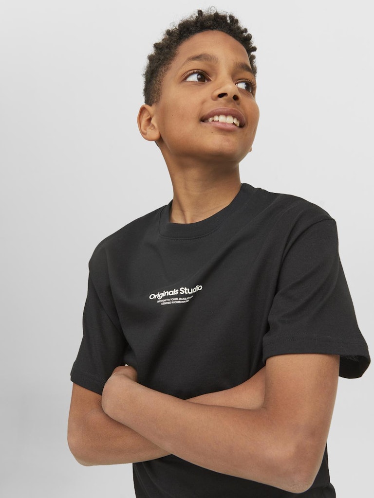 Jack Jones Youths Vesterbro Junior Black Tee Black back view