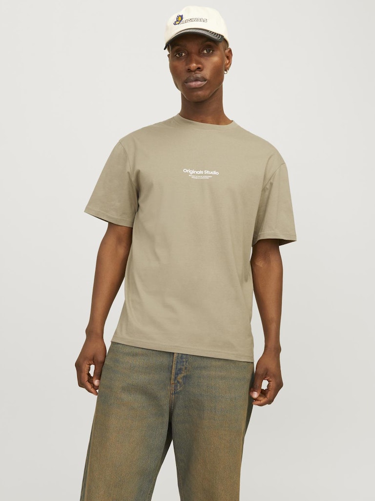 JACK JONES ORIGINALS Vesterbro Silver Sage Crew Neck Tee Silver Sage front view