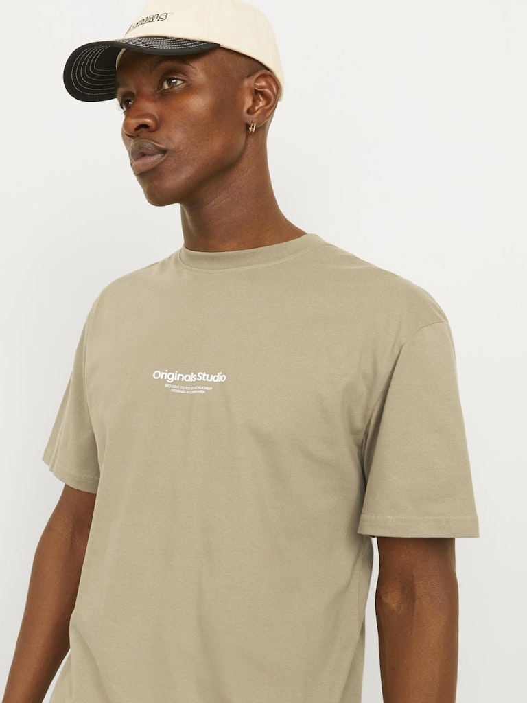 Vesterbro Silver Sage Crew Neck Tee-Chest logo