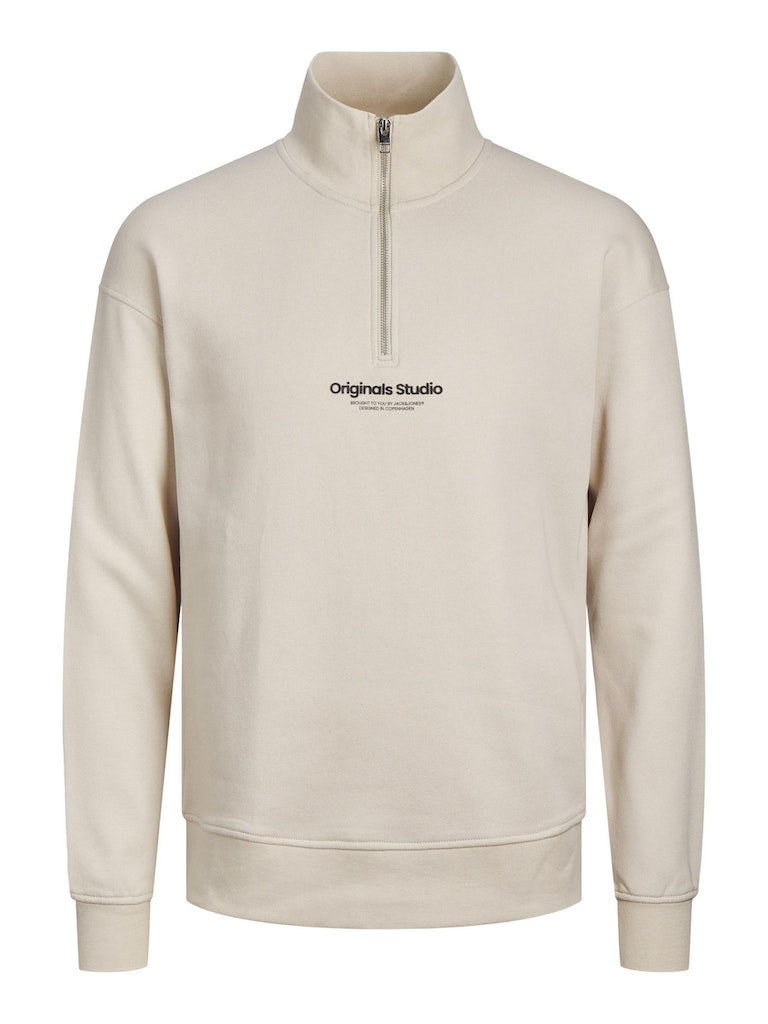 Men's Vesterbro Sweat Quarter Zip-Moonbeam-Front View