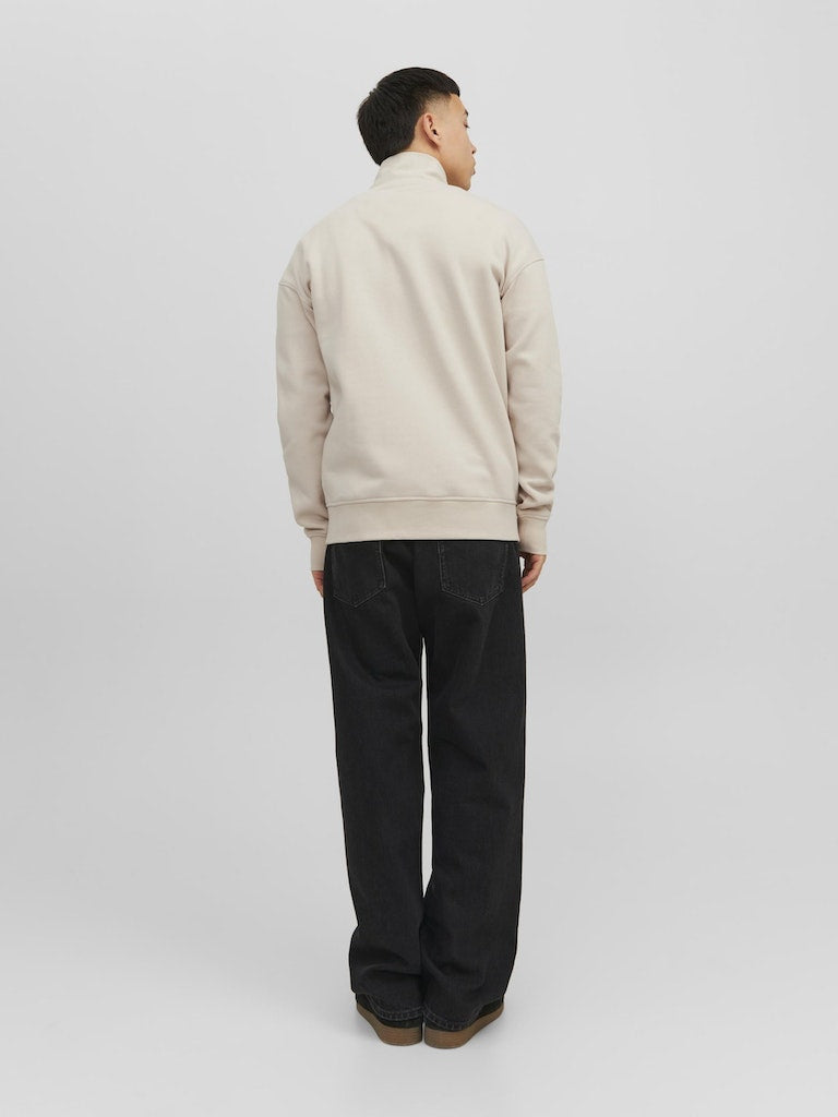 Men's Vesterbro Sweat Quarter Zip-Moonbeam-Model Back View