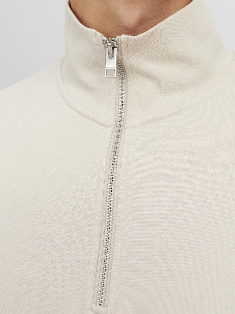 Men's Vesterbro Sweat Quarter Zip-Moonbeam-Zip Fastening View