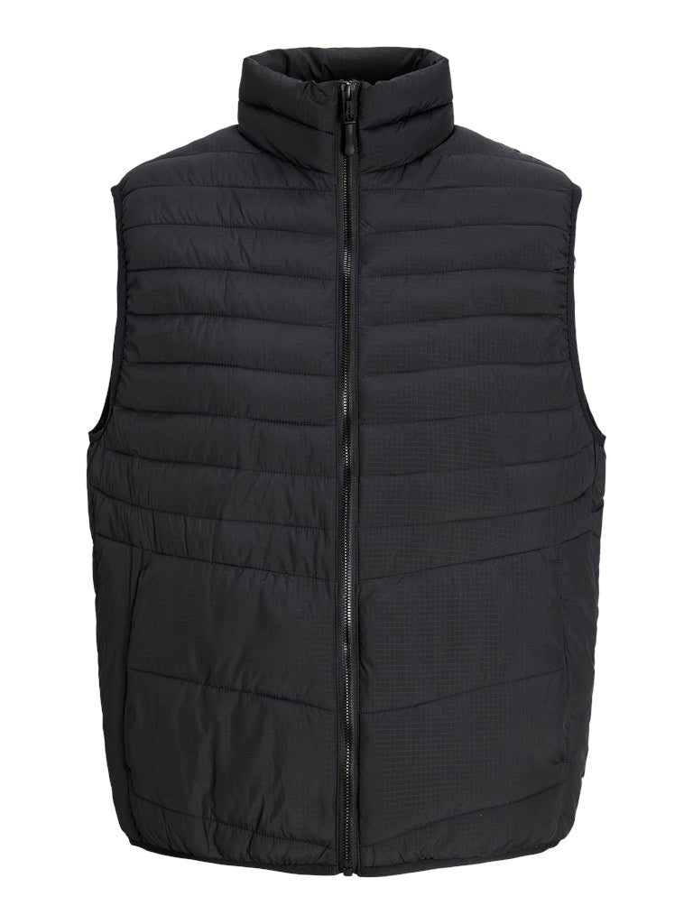 JACK & JONES State Packable Collar Gilet-Black Black side view
