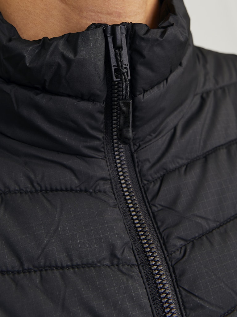 JACK & JONES State Packable Collar Gilet-Black Black back view
