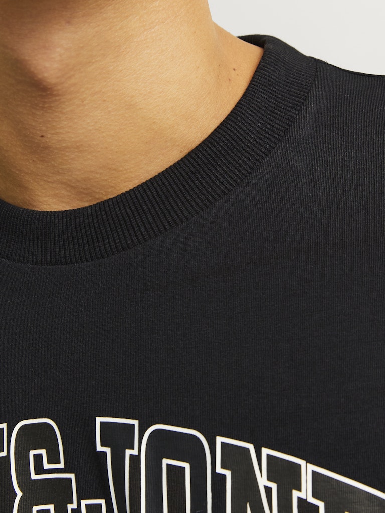 JACK & JONES Caleb Varsity Black Tee Black alternate view