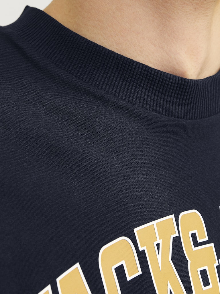 JACK & JONES Caleb Varsity Tee Short Sleeve O-Neck-Navy Blazer Navy Blazer detail view
