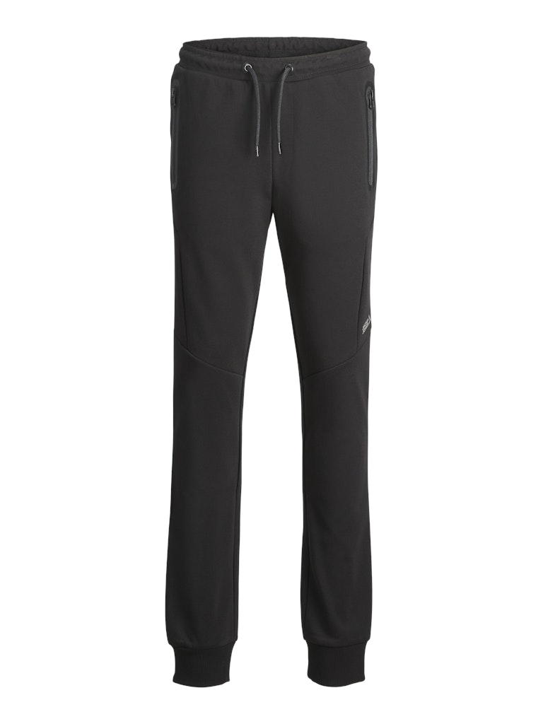 Twill Fusion Sweat Pants Junior-Black-Ghost Front View