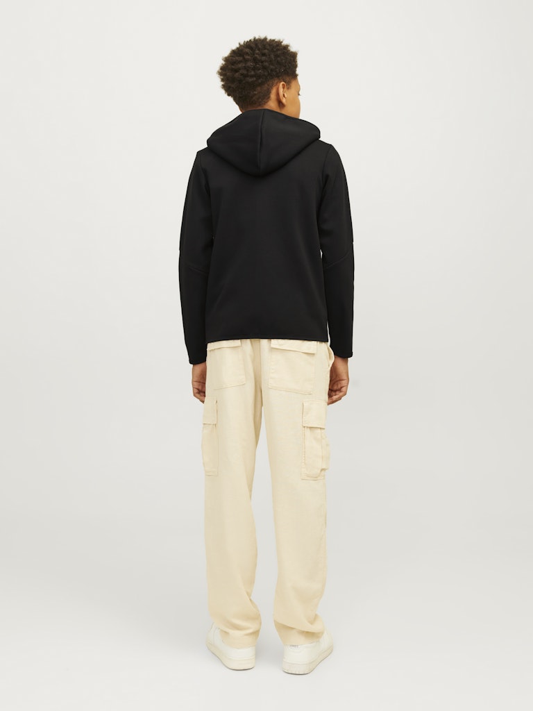 Jack Jones Youths Fusion Sweat Zip Hood Junior-Black Black detail view