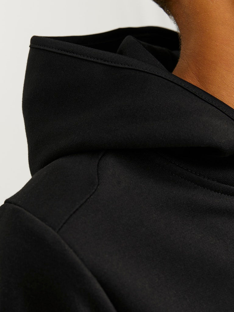 Jack Jones Youths Fusion Sweat Zip Hood Junior-Black Black back view