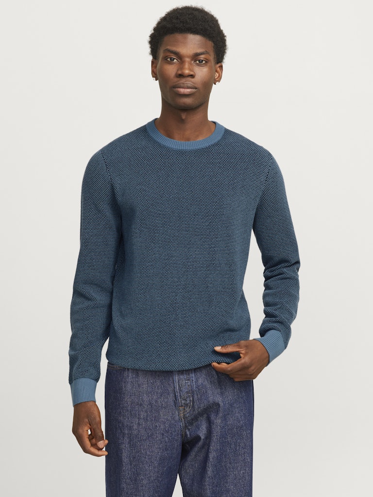 JACK & JONES Globe Crew Neck Oceanview Knit Oceanview front view