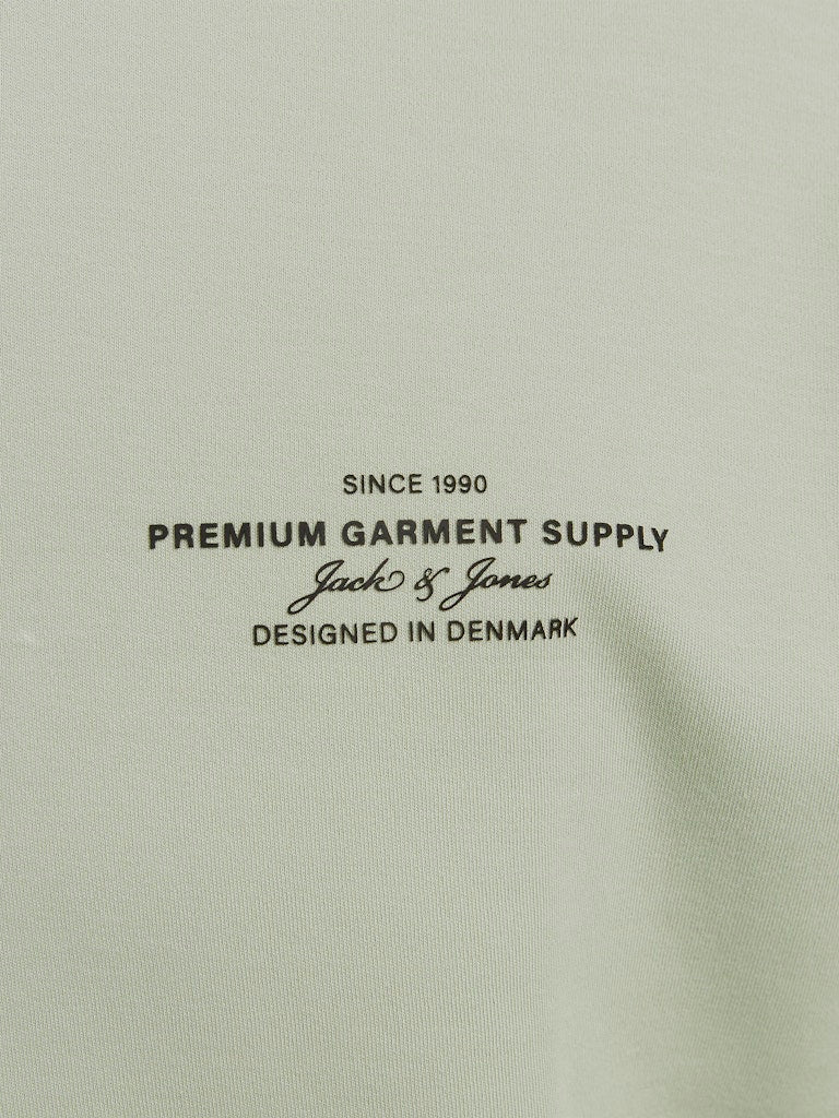 JACK JONES PREMIUM Chad Branding Tee -Aqua Gray Aqua Gray flat front view
