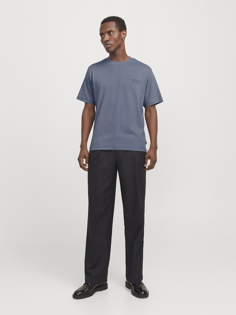 JACK JONES PREMIUM Chad Branding Tee-Flint Stone Flint Stone model front view