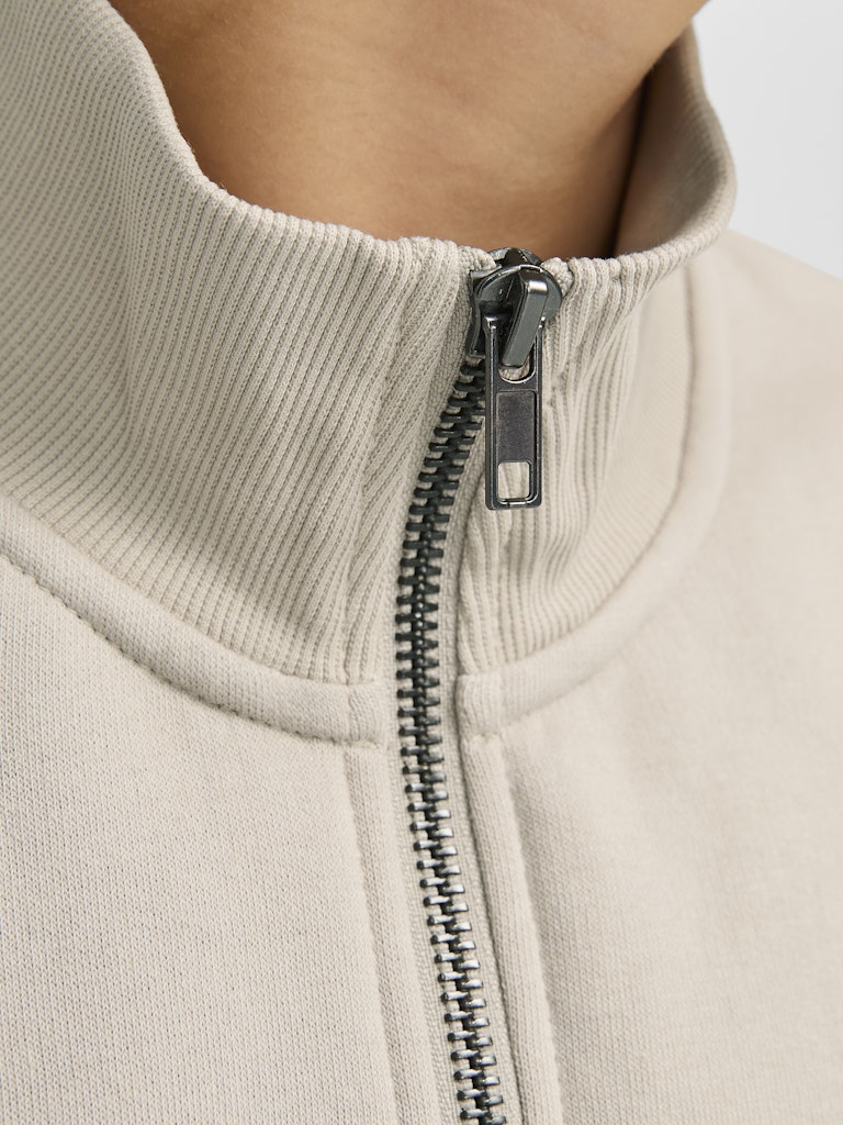 Jack Jones Youths Bradley Sweat Junior Half Zip-Moonbeam Moonbeam alternate view