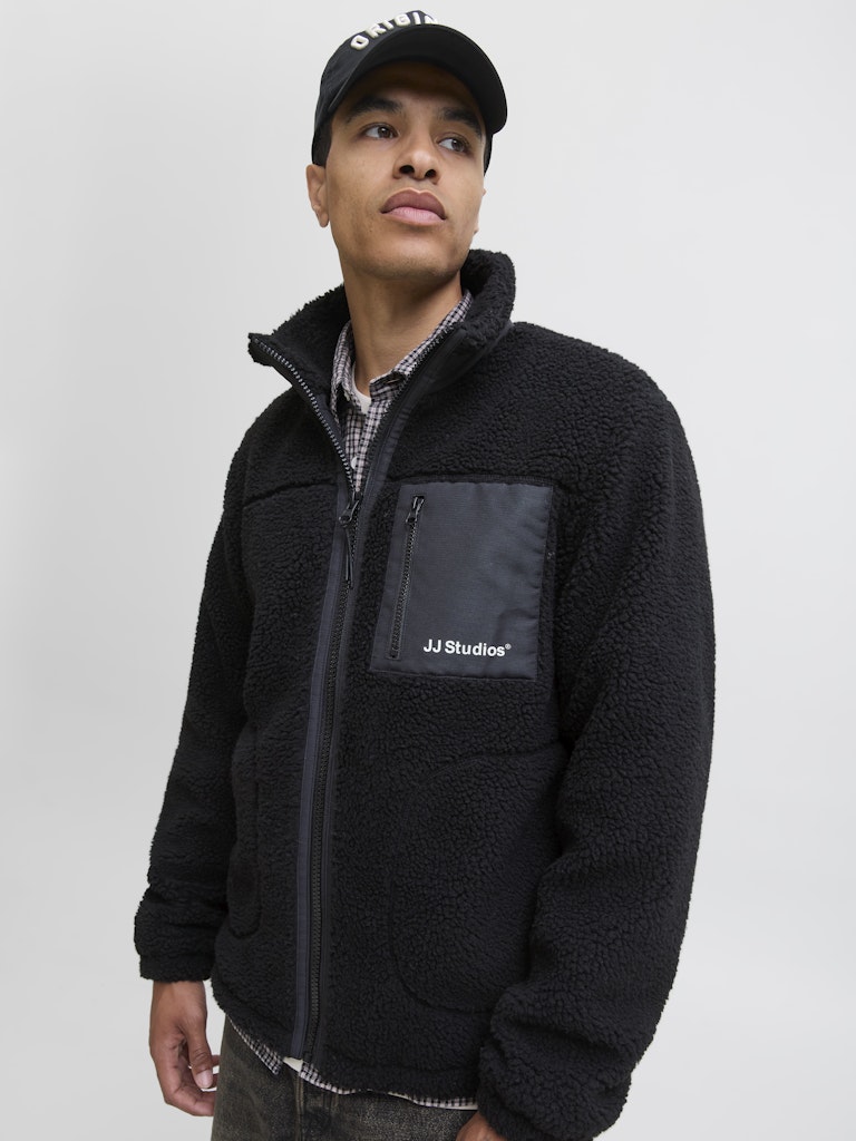 JACK & JONES Soho Teddy Jacket-Black Black front view
