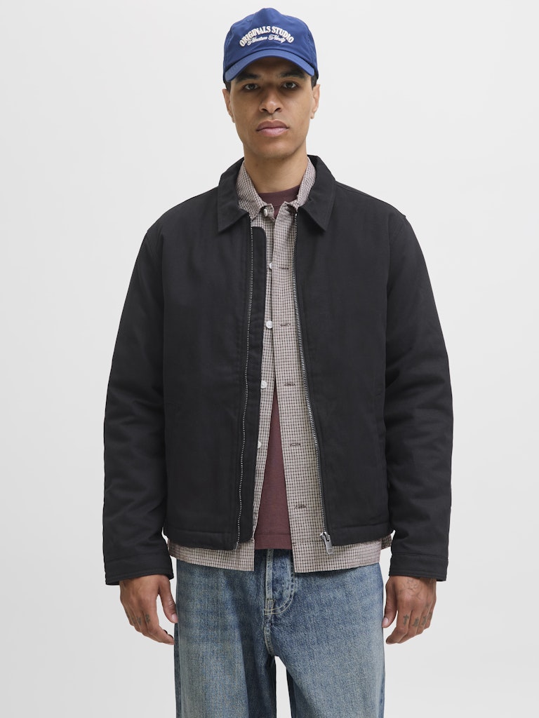 JACK & JONES Dover Worker Jacket-Black Black front view