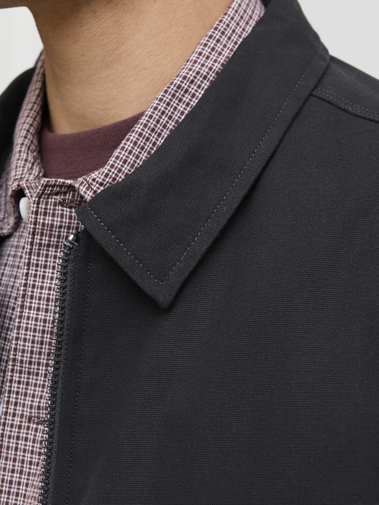 JACK & JONES Dover Worker Jacket-Black Black flat front view