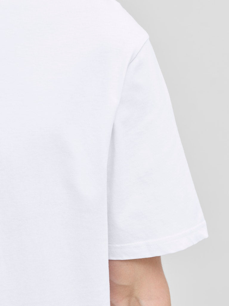 Men's Soho Tee Short Sleeve Crew Neck-White-Sleeve View