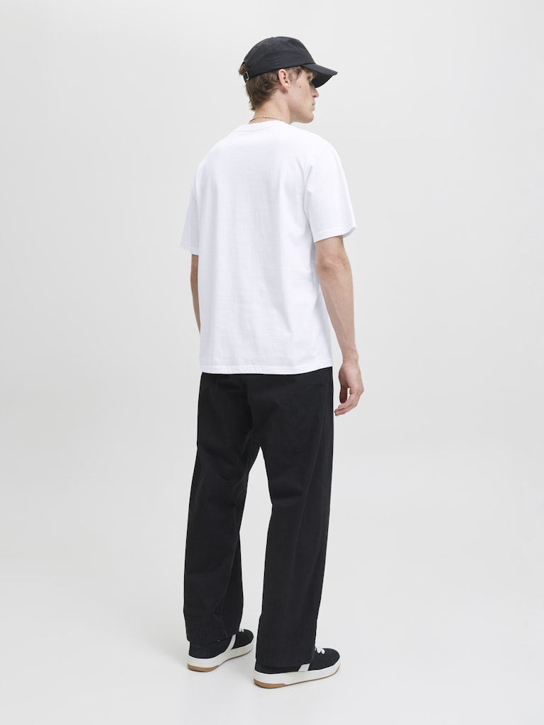 Men's Soho Tee Short Sleeve Crew Neck-White-Model Back View