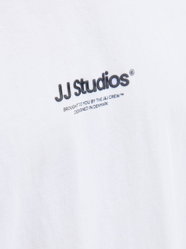 Men's Soho Tee Short Sleeve Crew Neck-White-Logo View