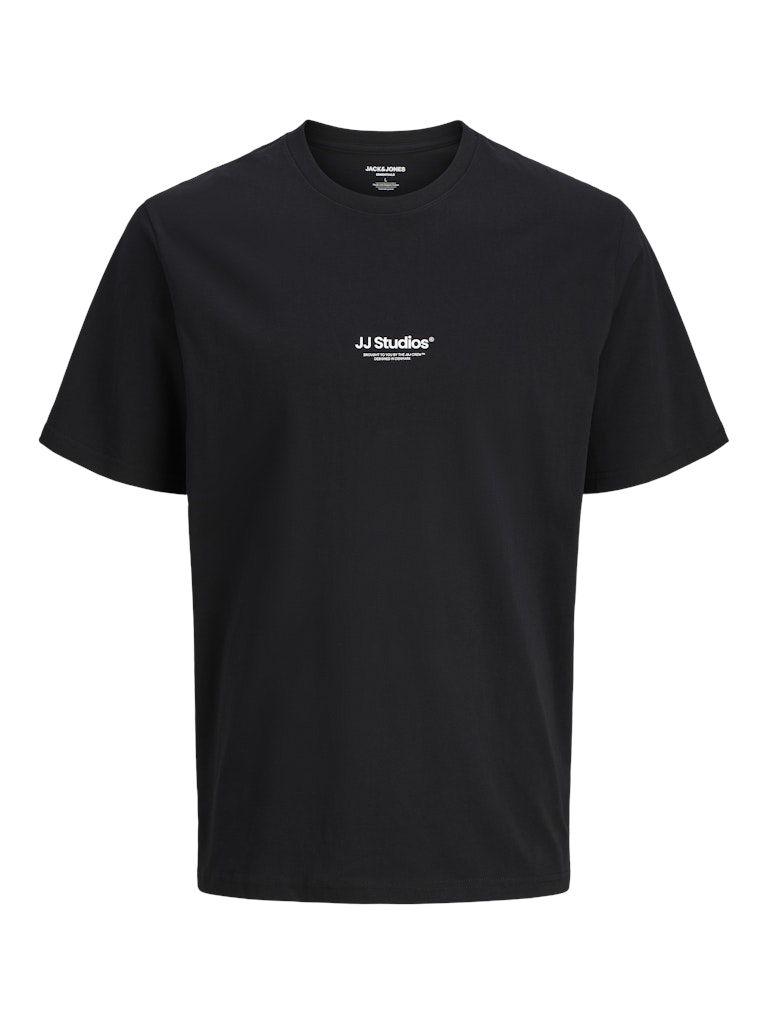 Men's Soho Tee Short Sleeve Crew Neck-Black-Ghost Front View