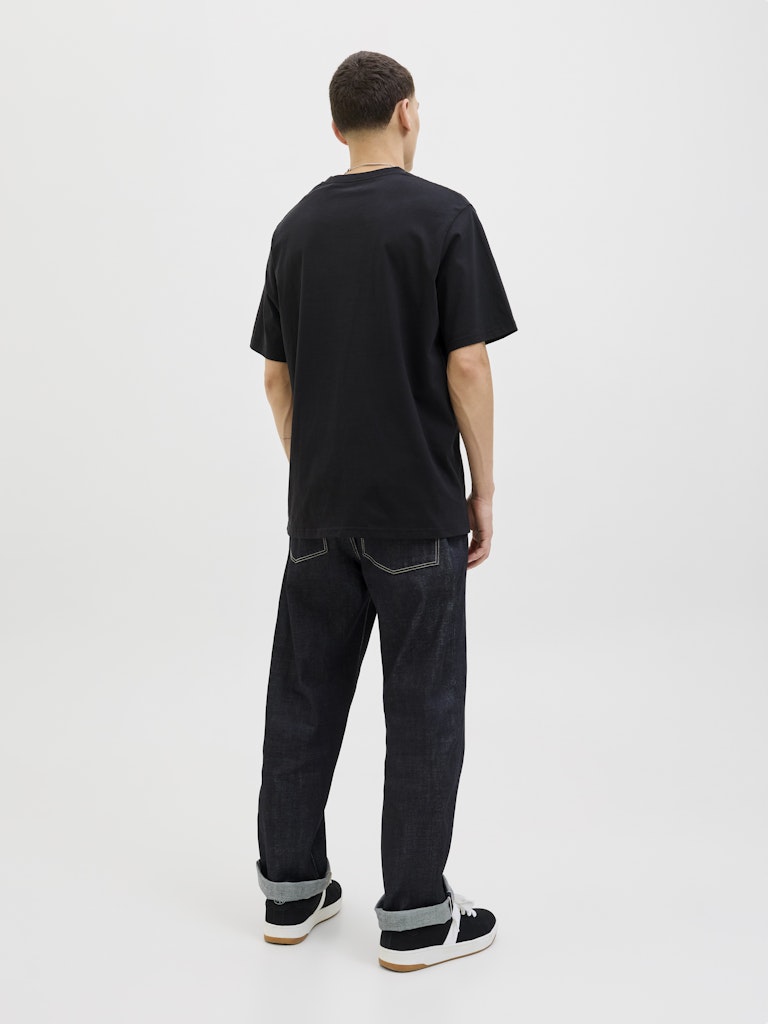 Men's Soho Tee Short Sleeve Crew Neck-Black-Model Back View