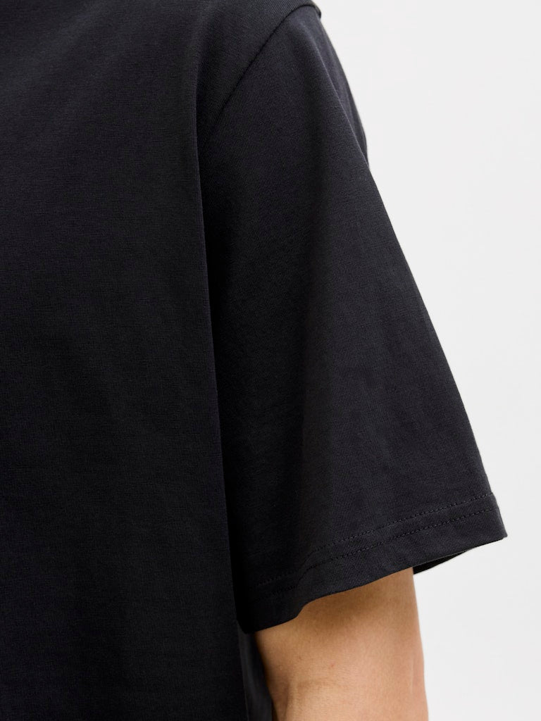 Men's Soho Tee Short Sleeve Crew Neck-Black-Sleeve View