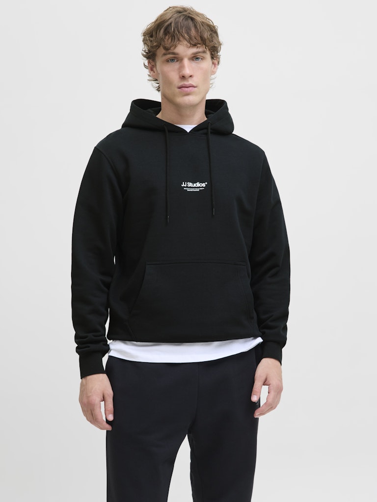 JACK & JONES Soho Sweat Hood-Black Black front view